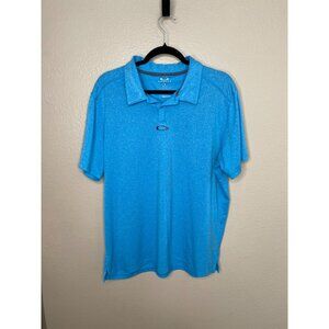 Oakley Mens Blue Hydrolix Polo Shirt Tailored Fit XL short sleeve collared